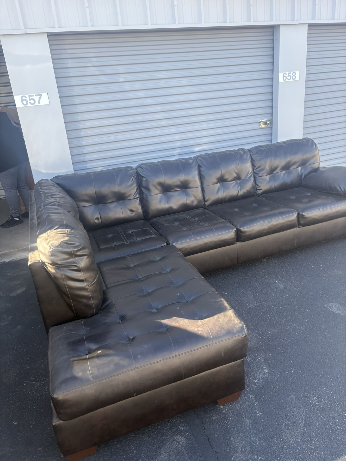 Leather 2 Piece Couch