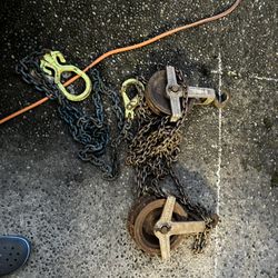 Snatch Block,  Hooks, Chain Pulley System, Heavy Duty
