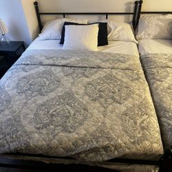 2 New Full Size Mattress And Bed Frame 