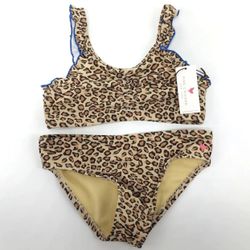 Pink Chicken Girl’s Claire Bikini in Mini Leopard - 4 YEARS