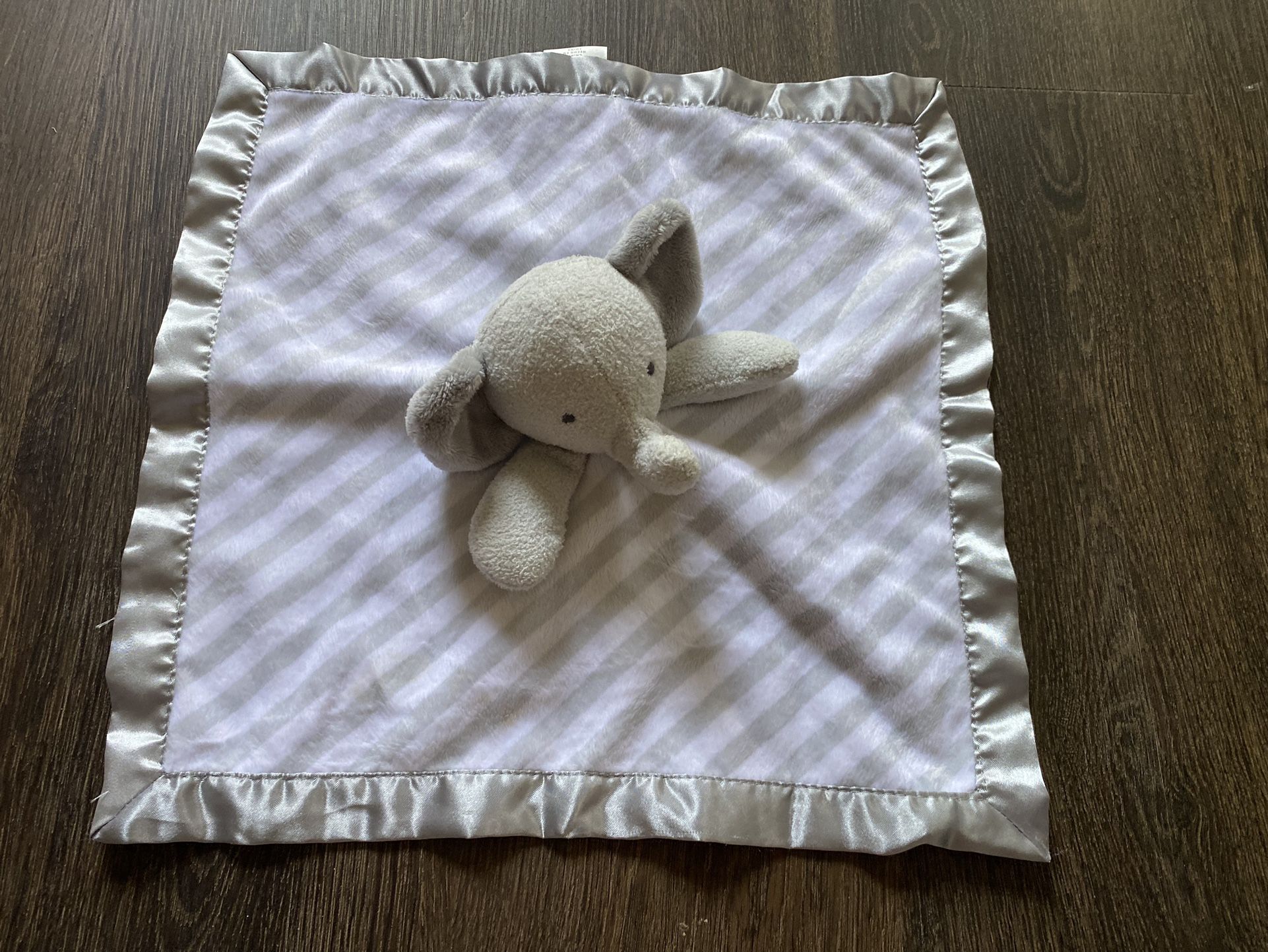 Target Cloud Island Lovey Gray Elephant Striped Snuggle Security Baby Blanket