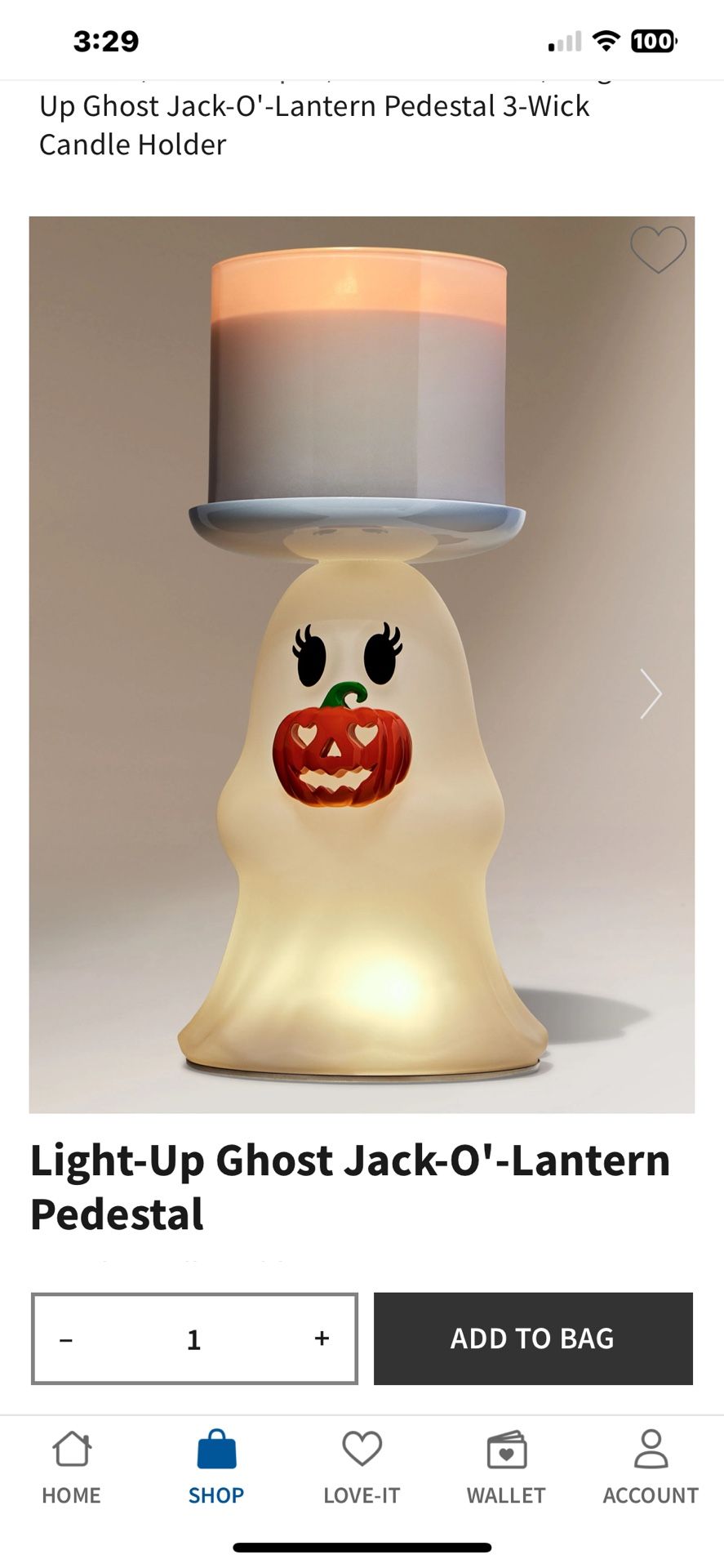 Bath And Body Works Light Up Ghost