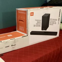 JBL Cinema SB595 3.1.2 Dolby Atmos Soundbar w/ Wireless Subwoofer - Powerful Home Theater 