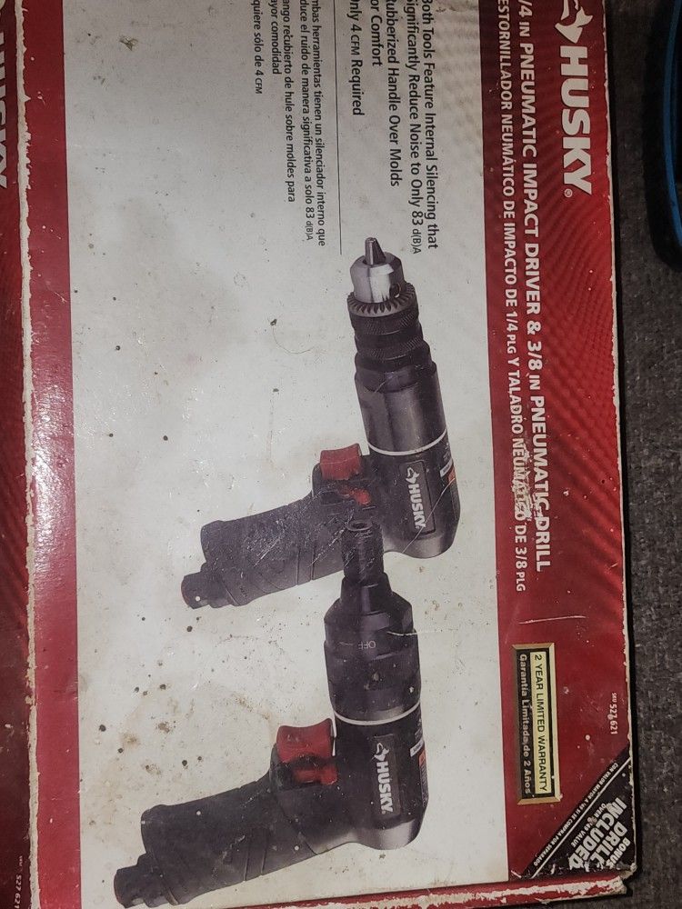 Husky Pneumatic 3/8in Impact Driver And Drill
