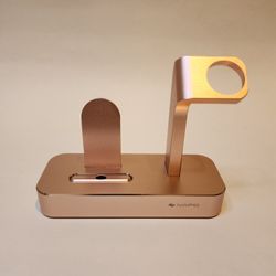 iPhone & Apple Watch Charging Station Rose Gold