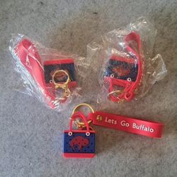  "Let's Go Buffalo" football keychain