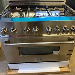 ZLINE 36 in. 4.6 cu. ft. Dual Fuel Range with Stove and Oven in Stainless Steel A7Q