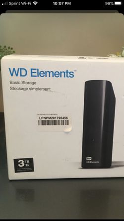 WD Elements 3 TB Basic Storage