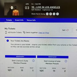 Ye Live In Los Angeles Sec 101 $875