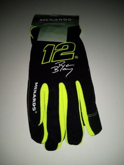 (New) Ryan Blaney # 12 Performance Driving Gloves Size Medium
