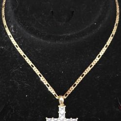 18 K 925 Gold Cross Necklaces 