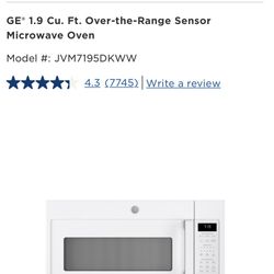 New In Box Over The Range Microwave 