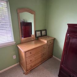Wooden Dresser/ Vanity 