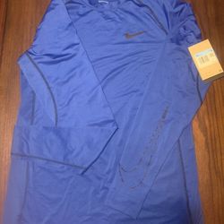 Nike Dri-Fit Long Sleeve Shirt, Blue