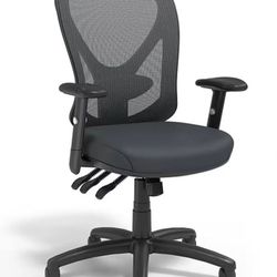 Ergonomic Fabric Swivel Computer Desk Adjustable Chair with arm rest, Black