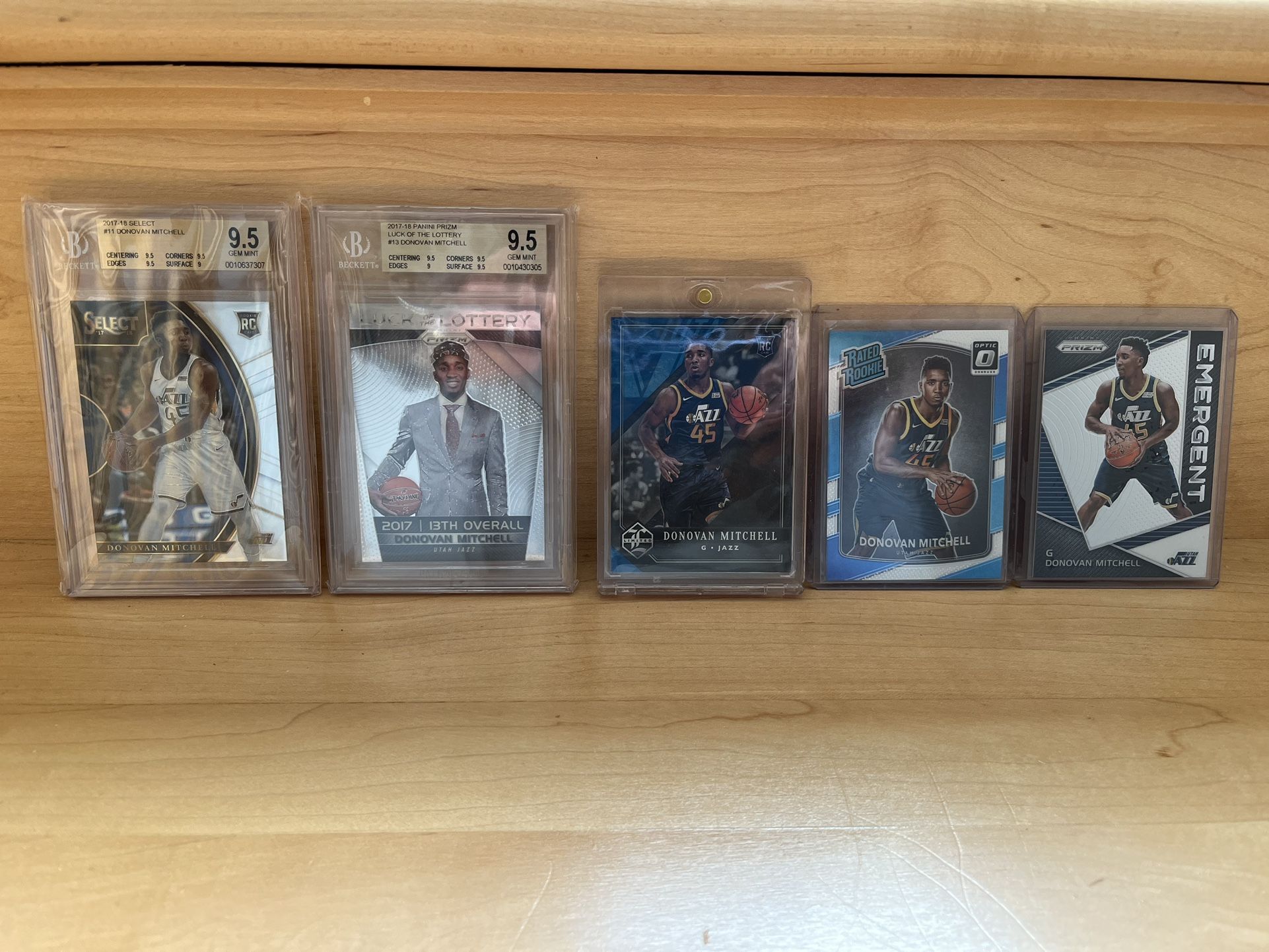 5 Donovan Mitchell Rookie Cards – Graded & Near Mint to Mint