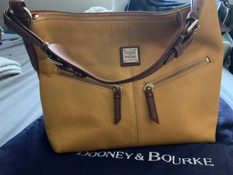 Dooney and Bourke Yellow satchel with Brown lining
