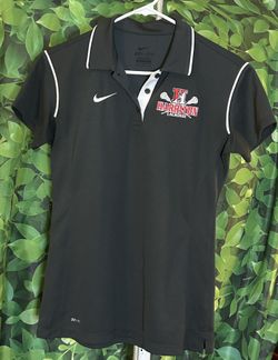 Harriton Lacrosse Mens Nike Dri-fit Grey White Short Sleeve Size Medium 