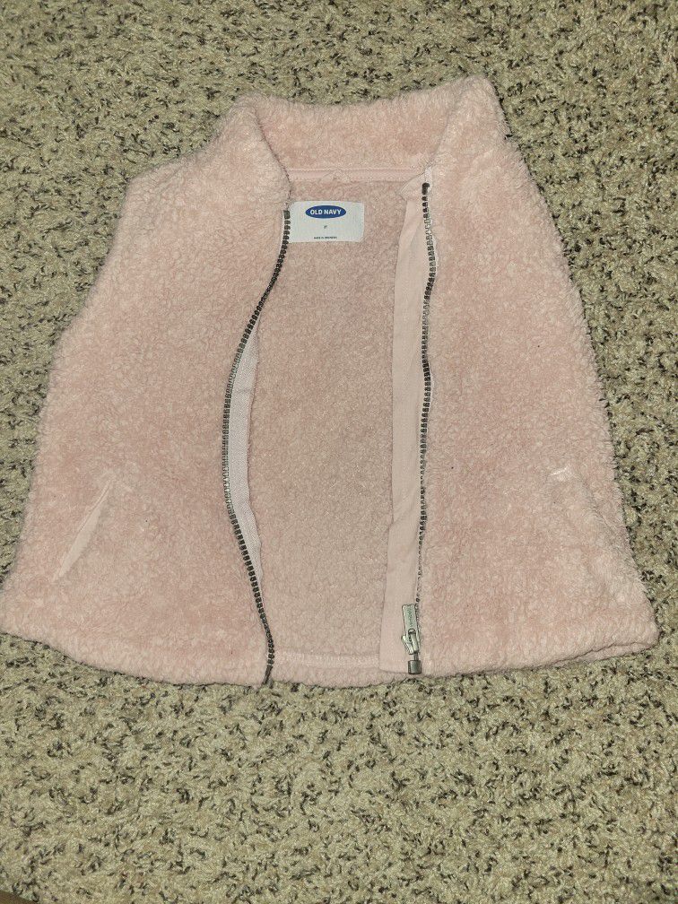 2T Blush Fleece Vest