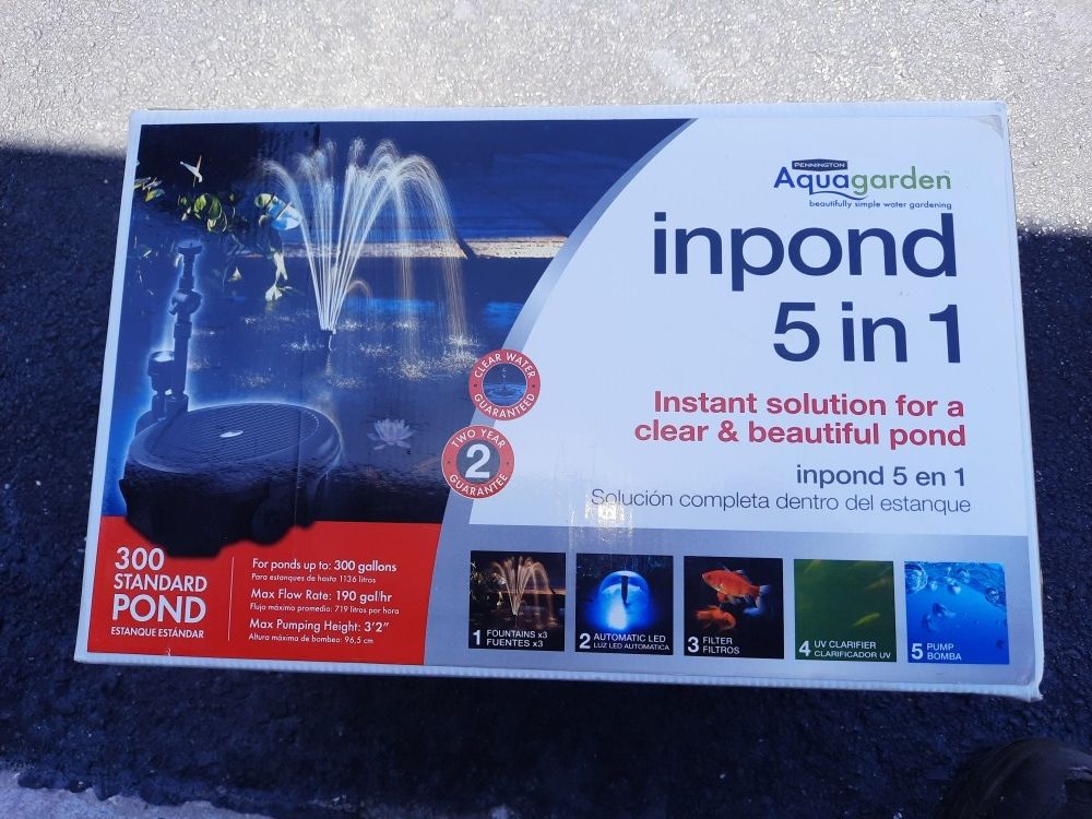 Pond Pump Filter Uv Light Fountain New In Box