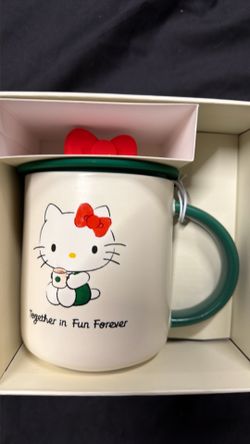 New Starbucks Mug Cup Hello Kitty Collectible Rare Girls Work Office