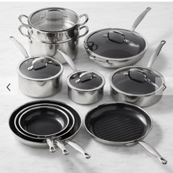 🆕 Brand New GreenPan™ Premiere Max Stainless-Steel Ceramic Nonstick 15-Piece Cookware Set