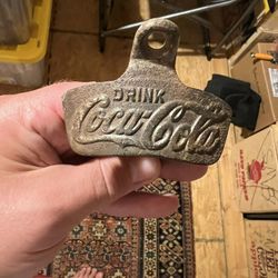 Antique 1920s CocaCola cast Iorn Bottle Opener 