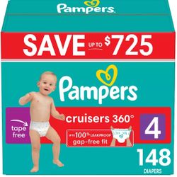 Pampers Cruiser 360•#4 148 Diapers 