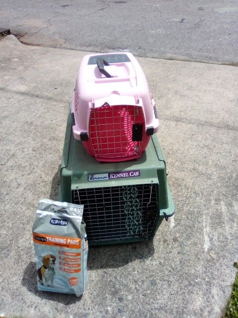 Dog Kennel Pink Green Smal