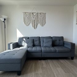 Grey Sectional With Chaise Sofa 