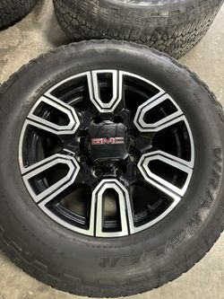 2024 - 2018 GMC Sierra At4 Wheels And Tires Chevy Goodyear Wrangler 20 Inch