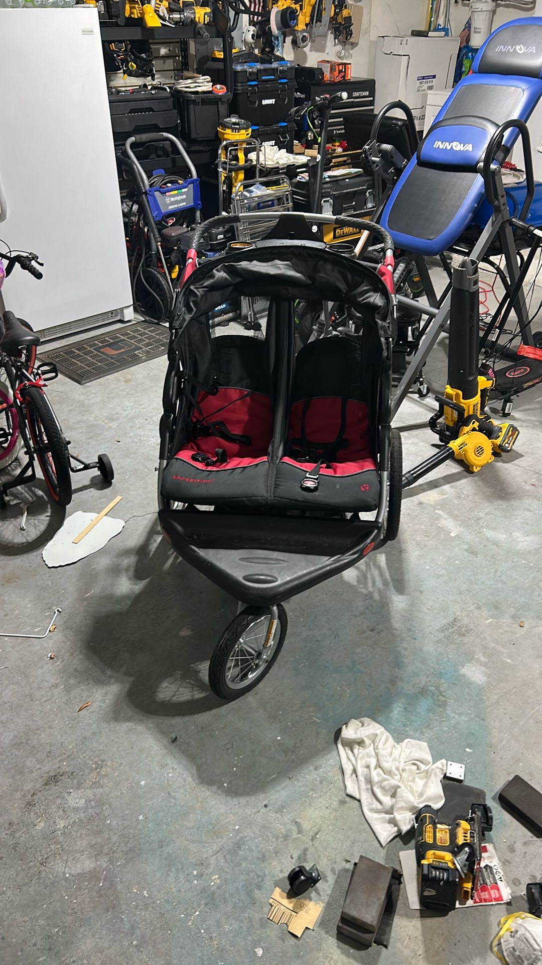 Double stroller Barely used New tires