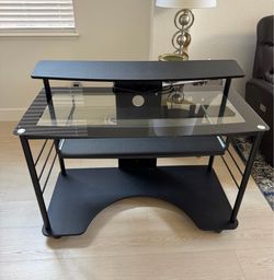 Glasstop study/ computer desk