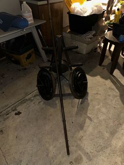 Olympic Weight Set + Plate Rack