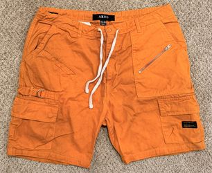 AKOO Orange Cargo Shorts