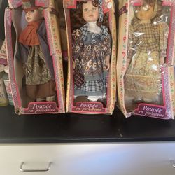 Poupee En Porcelain Dolls Original 