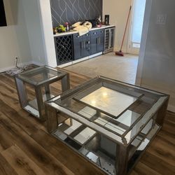 Discontinued Z Gallerie Mirrored Table Set (Retail $2K+)