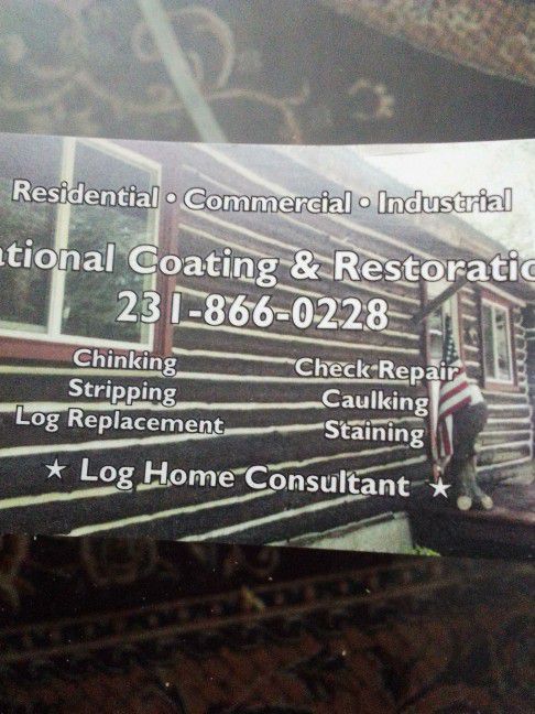 Log Home Restoration, Replacement Logs, Chinking, Staining 
