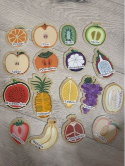 Baby/Toddler Fruit magnets (Korean & English)