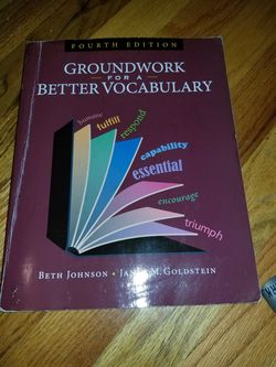 Groundwork for a better vocabulary