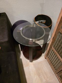 Glass end table