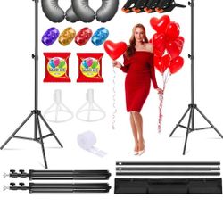 Professional Backdrop Stand for Parties, SoftTime Adjustable Backdrop Stand Kit 7x6.5Ft, Heavy Duty Background Banner Stand Backdrop for Photoshoot Ph