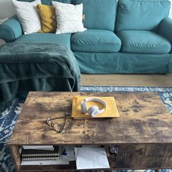 Sectional Sofa+two Side Tables+coffee Table