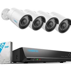 Reolink 4 Poe Security Camera With 2t Hard Drive 