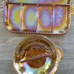 Antique Glass Plates