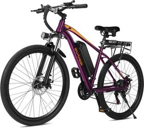 Peak 1200W, 21-speed adult mountain e-bike available in 3 colors.