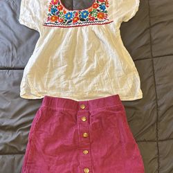 Floral hand embroidered girl blouse