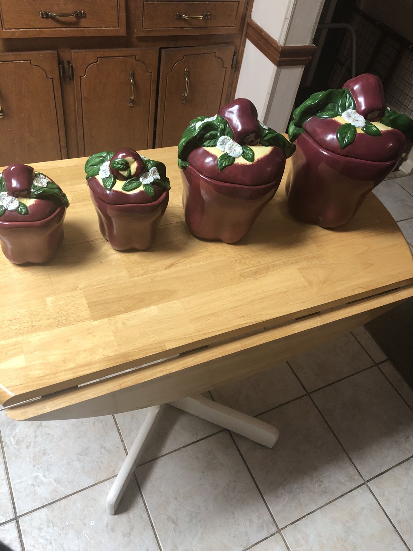 Kitchen Apple Canisters