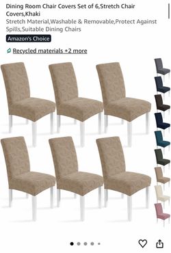 Stretch Dining Chair Covers Set of 6