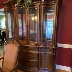 Master Dining Set And China Cabinet Solid Wood 
